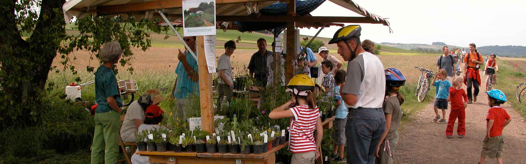 Besucher am Rundgang Moostag Wauwiler Ebene